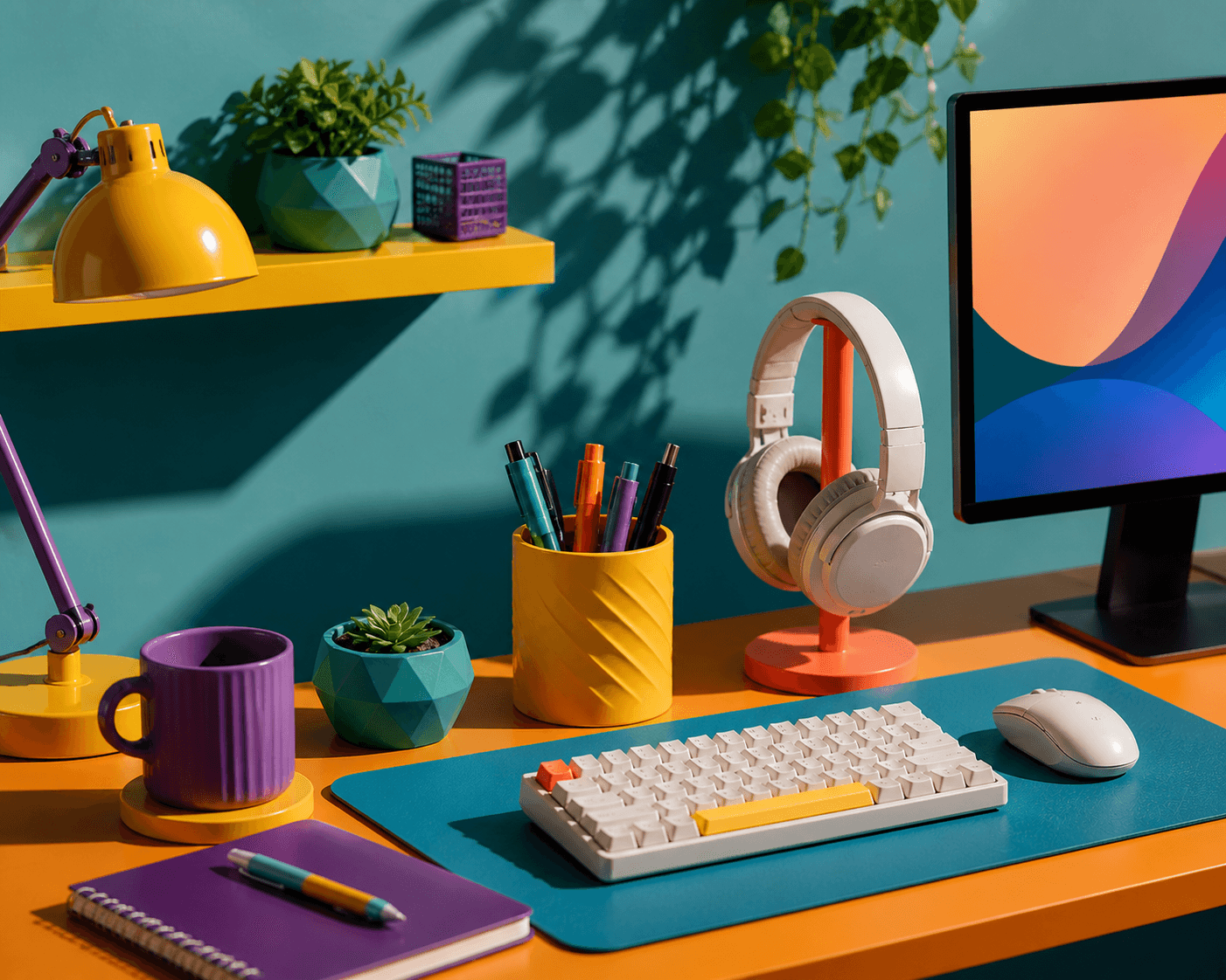 Full setup on a real desk