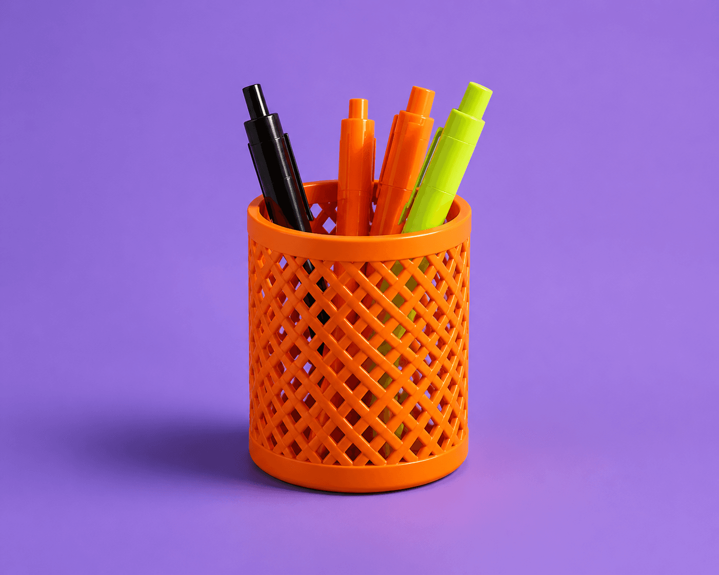 Pen cup in use